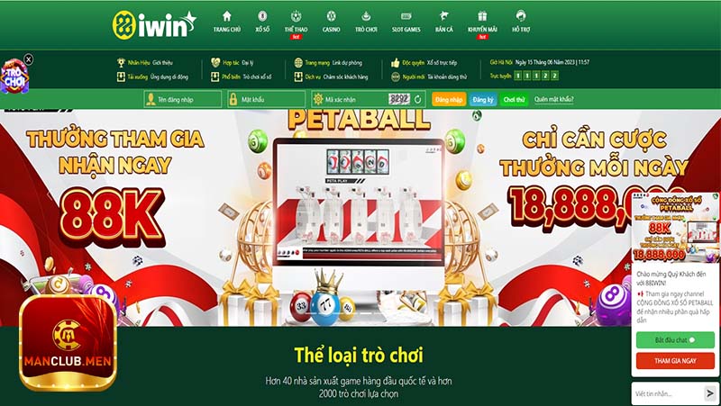 Giao diện hiện đại iwin club