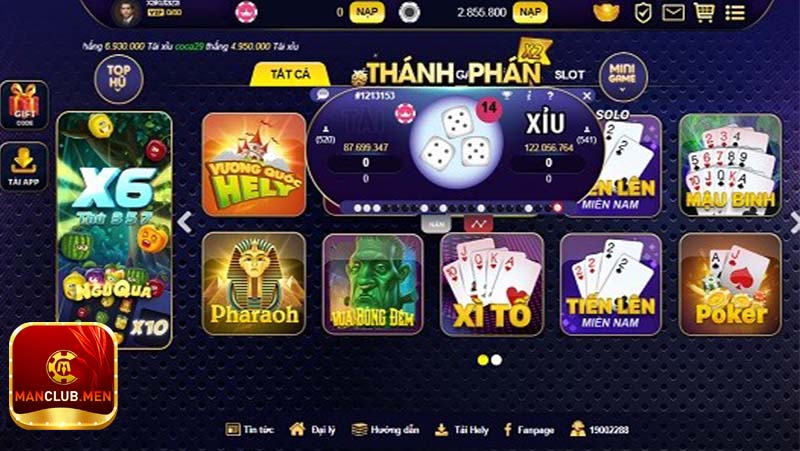 Giao diện tài xỉu manclub