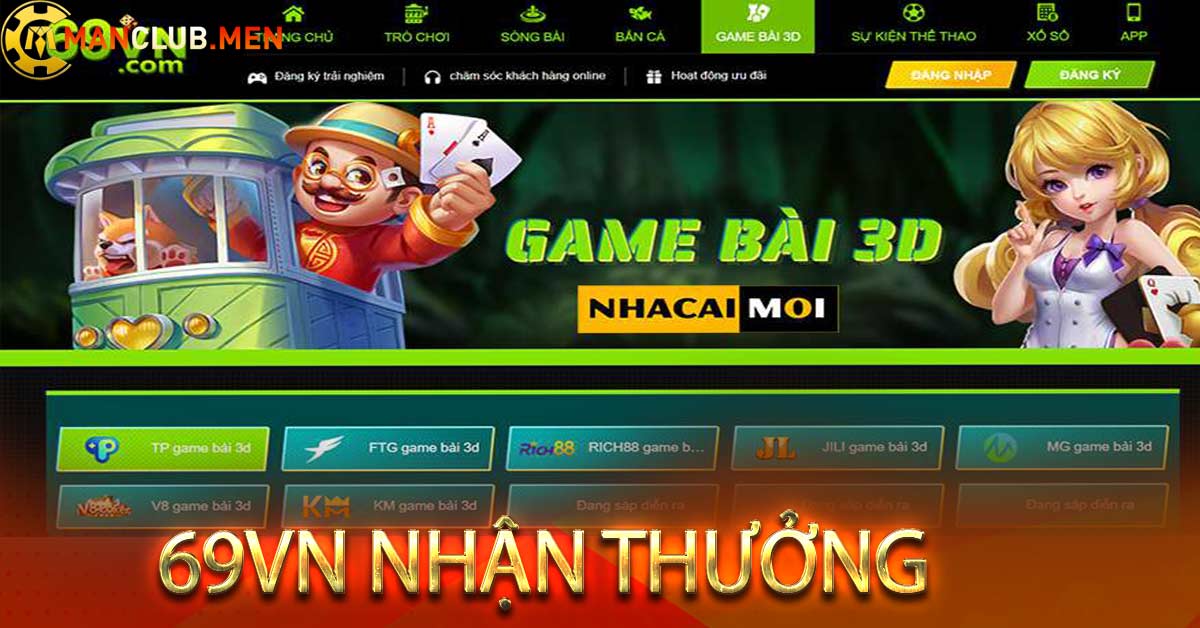 Giao diện thiết kế hiện đại trang chủ 69vn